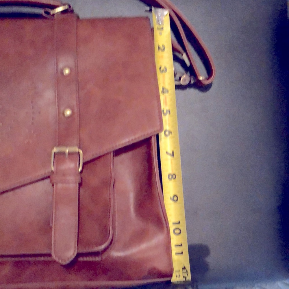 SoSatchel Brown Briefcase Messenger Crossbody Computer Bag - Picture 5 of 7